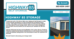 Desktop Screenshot of highway85storage.com