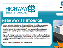 Tablet Screenshot of highway85storage.com